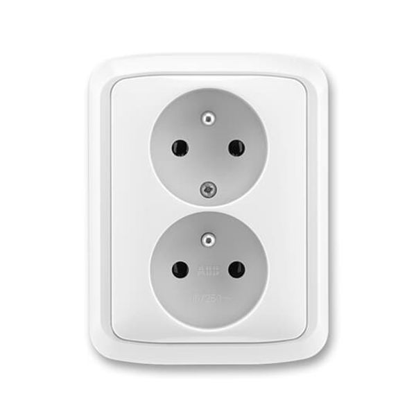 5583A-C02357 H Double socket outlet with earthing pins, shuttered, with turned upper cavity, with surge protection image 48