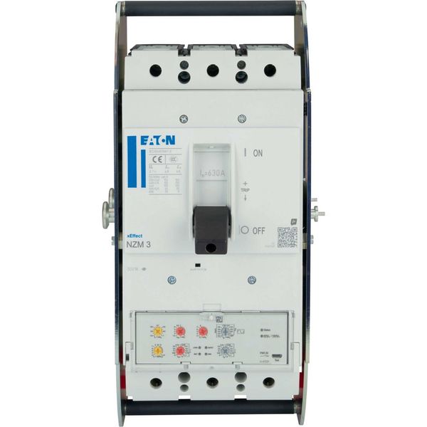 NZM3 PXR20 circuit breaker, 630A, 3p, earth-fault protection, withdrawable unit image 7