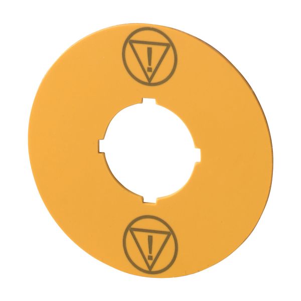 Label, emergency switching off, yellow, D = 60 mm, with IEC60417-5638 symbol image 3