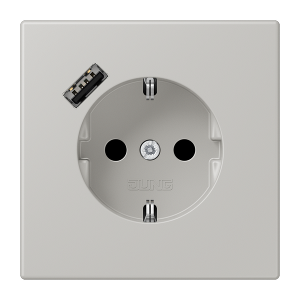 SCHUKO socket with USB charger LC32013 LC1520-18A205 image 1