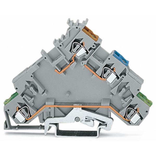 4-conductor sensor supply terminal block with ground contact with colo image 2