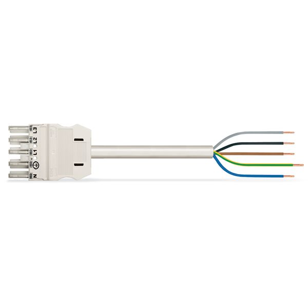 pre-assembled connecting cable;Eca;Socket/open-ended;white image 3