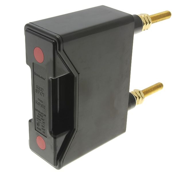 Fuse-holder, LV, 100 A, AC 690 V, BS88/A4, 1P, BS, back stud connected, black image 3