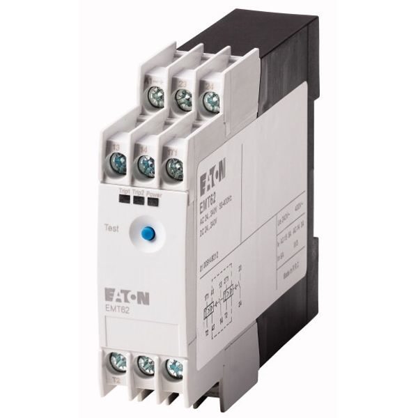 Thermistor overload relays for machine protection, 2 N/O, 24 - 240 V 50 - 400 Hz, 24 - 240 V DC, without reclosing lockout, with 2 sensor circuits image 1