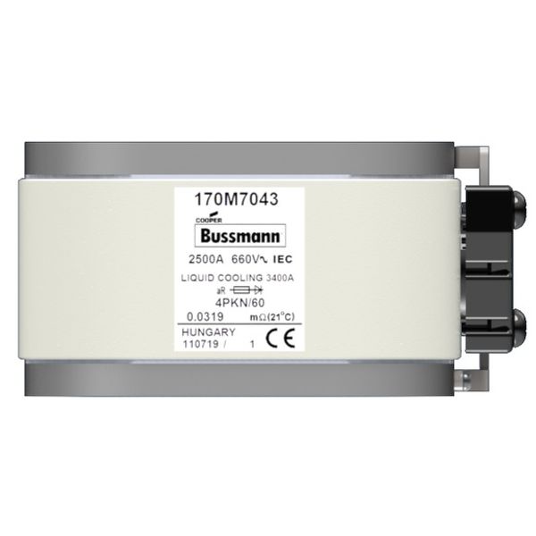 Fuse-link, high speed, 2500 A, AC 660 V, size 4, 120 x 105 x 59 mm, aR, IEC, single indicator image 7