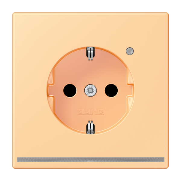 SCHUKO socket with LED pilot light LC432 LC1520-OLNW258 image 1