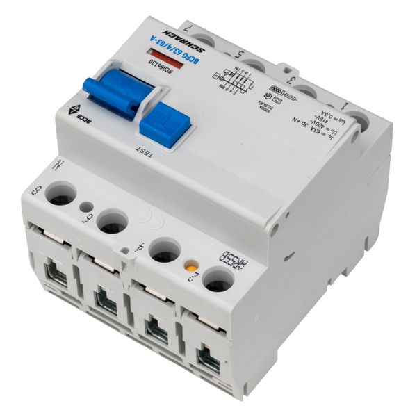 Residual current circuit breaker, 63A, 4-p, 300mA, type A image 1