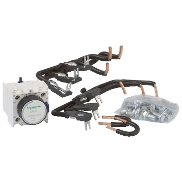 Kit for assembling star delta starters, for 3 x contactors LC1D40-D50, with time delay block image 2