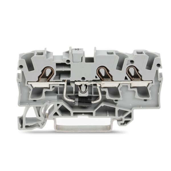 Component terminal block 3-conductor with diode 1N5408 gray image 1