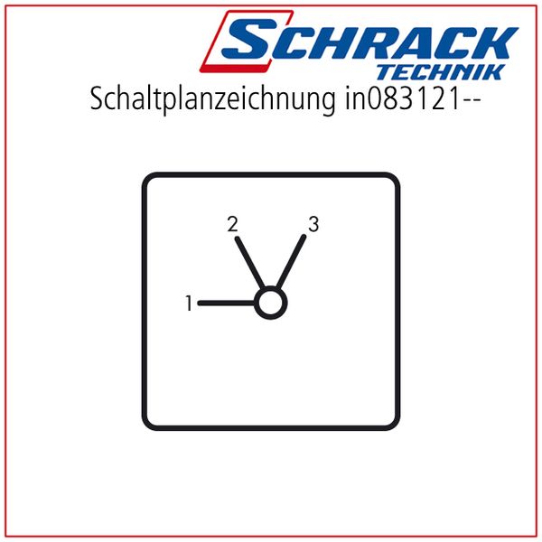 3 step switch, DIN-rail mounting, 2 pole, 20A, 1-2-3 image 2