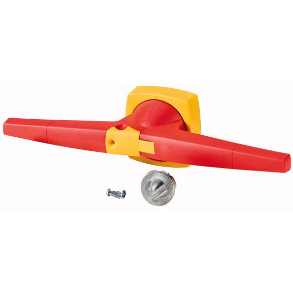 Toggle, 14mm, door installation, red/yellow, padlock image 1