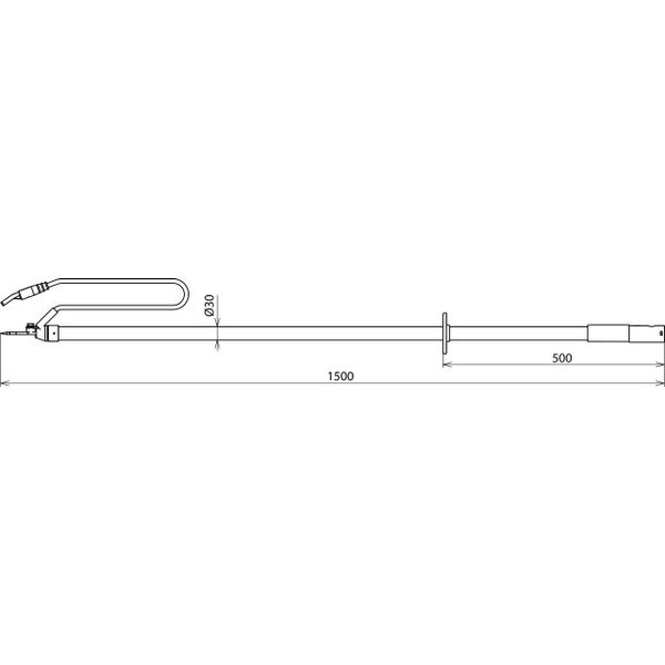 Discharge dev., cont. and coupl. electr. L 1500mm STK cable length 350 image 2