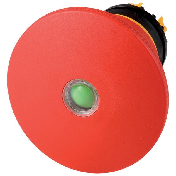 Emergency stop/emergency switching off pushbutton, RMQ-Titan, Palm-tree shape, 60 mm, Non-illuminated, Pull-to-release function, Red, yellow, with mec image 2