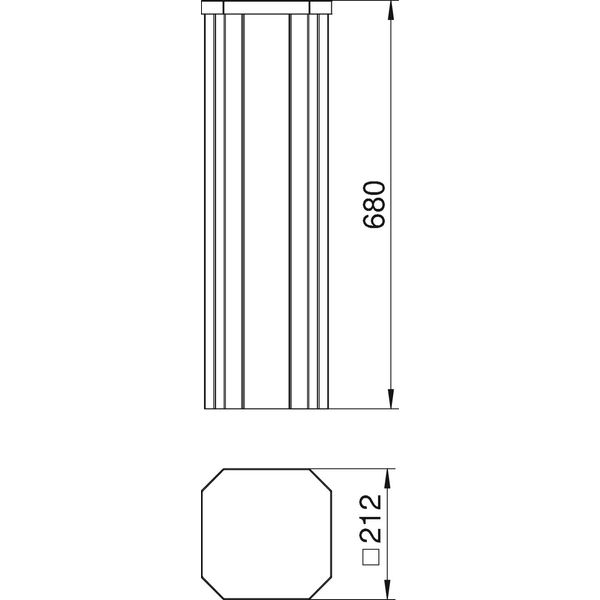 ISSHS4 61OT3RW Service post with system opening 80 680x212x212 image 2