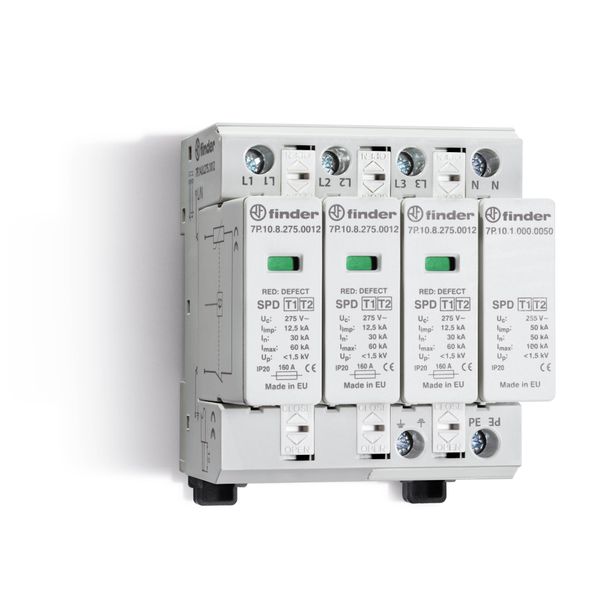 SPD type 1+2Low Up/3 phase/3 varistors+1 spark-gap/275V Max./remote (7P.14.8.275.1012) image 3