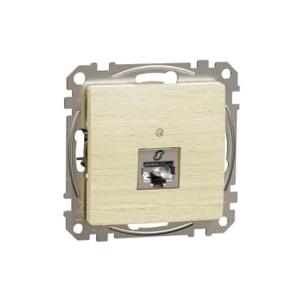 DATA Outlet CAT 6 STP, Sedna Design & Elements, RJ45, Wood brich image 3