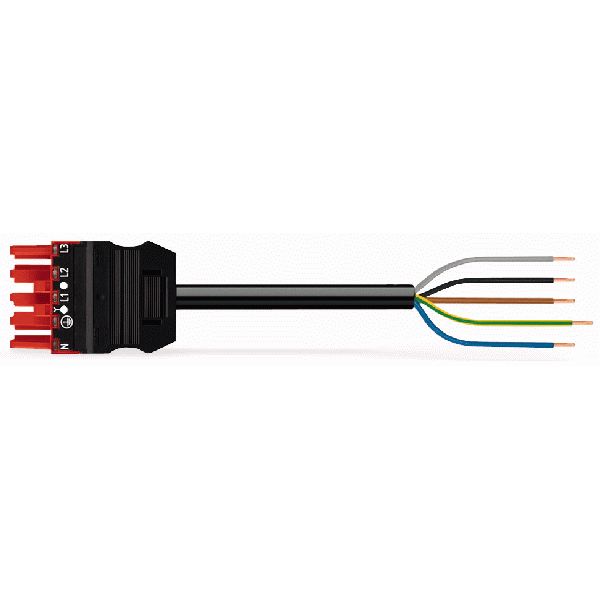 pre-assembled connecting cable Eca Socket/open-ended red image 5