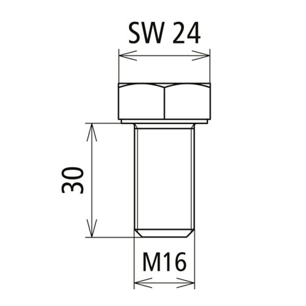 Hexagon screw M16x30mm StSt A4-70 image 2