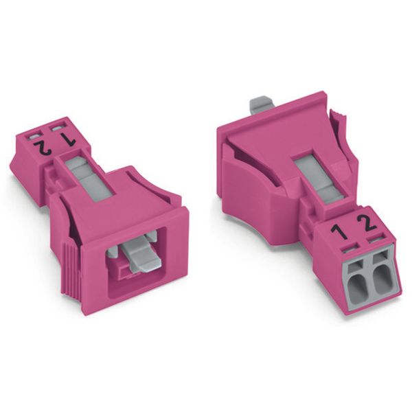 Snap-in socket 2-pole Cod. B pink image 6