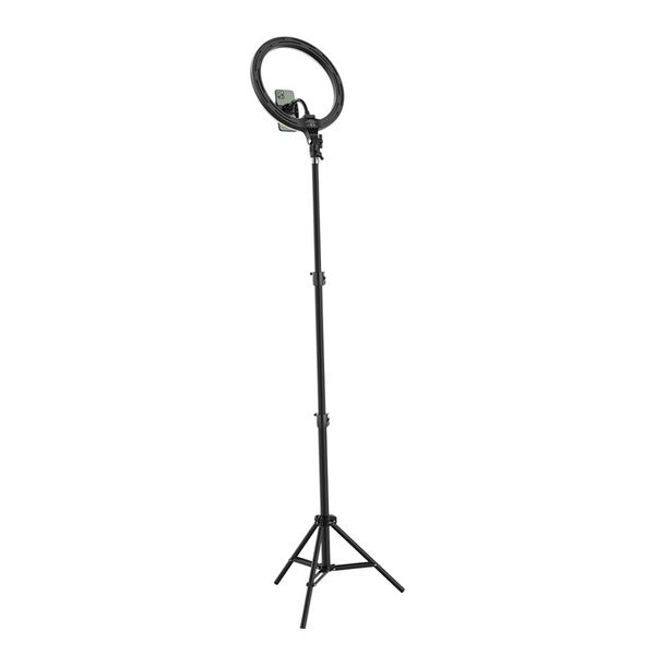 Tripod Floor Stand - Holder for Selfies with 12" LED Ring Light image 2