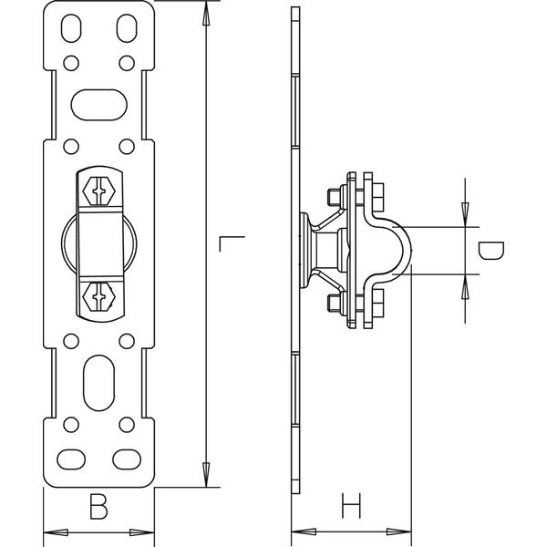 101 BP-16 Iso-Combi fastening plate 175x40x42 image 2