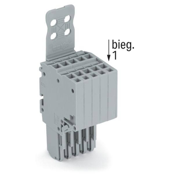 2-conductor female connector Push-in CAGE CLAMP® 1.5 mm² gray image 4
