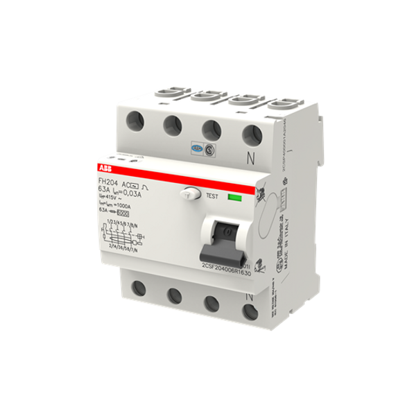 FH204 AC-63/0.03 Residual Current Circuit Breaker 4P AC type 30 mA image 2