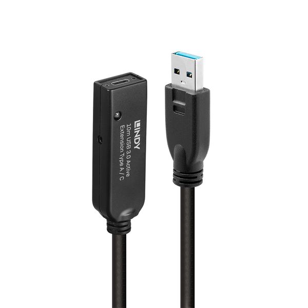 10m USB 3.0 Active Extension Type A to C 10m Extension for a USB Type C device on a USB Type A computer image 1