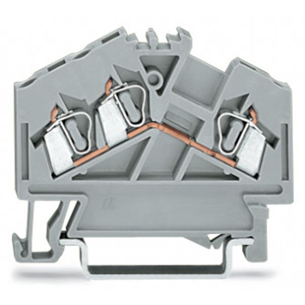 3-conductor through terminal block 2.5 mm² center marking orange image 3