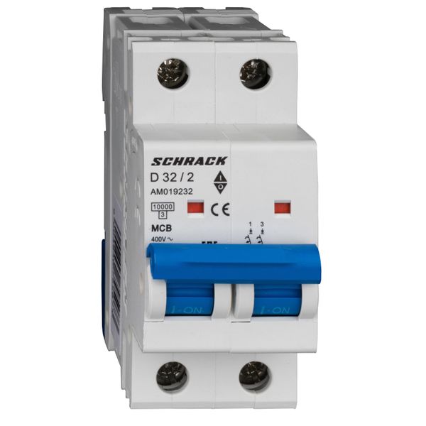 Miniature Circuit Breaker (MCB) AMPARO 10kA, D 32A, 2-pole image 1