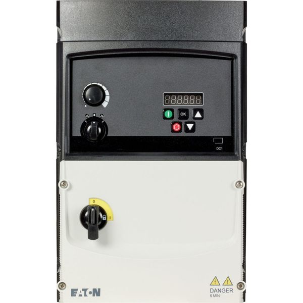 Variable frequency drive, 400 V AC, 3-phase, 30 A, 15 kW, IP66/NEMA 4X, Radio interference suppression filter, Brake chopper, 7-digital display assemb image 5