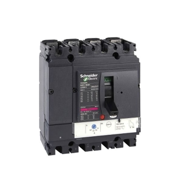 circuit breaker ComPact NSX160N, 50 kA at 415 VAC, TMD trip unit 100 A, 4 poles 4d image 2