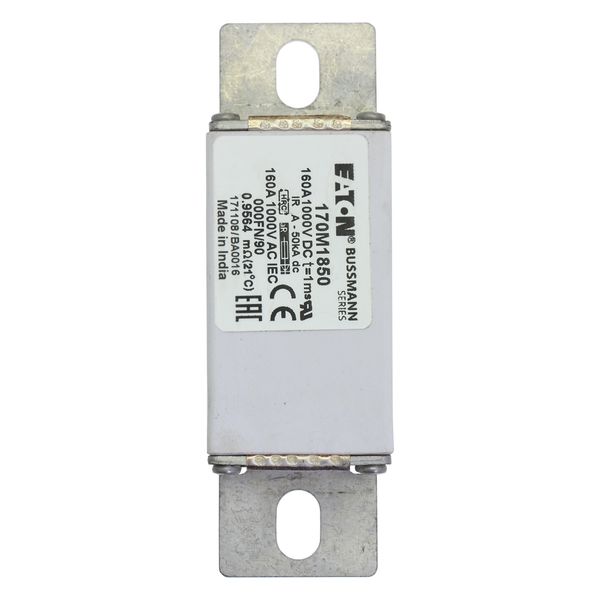 Fuse-link, high speed, 160 A, DC 1000 V, size 000, 24 x 36 x 115 mm, aR, IEC, visual indicator image 8