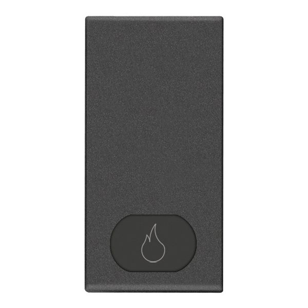Button 1M flame symbol carbon matt image 1