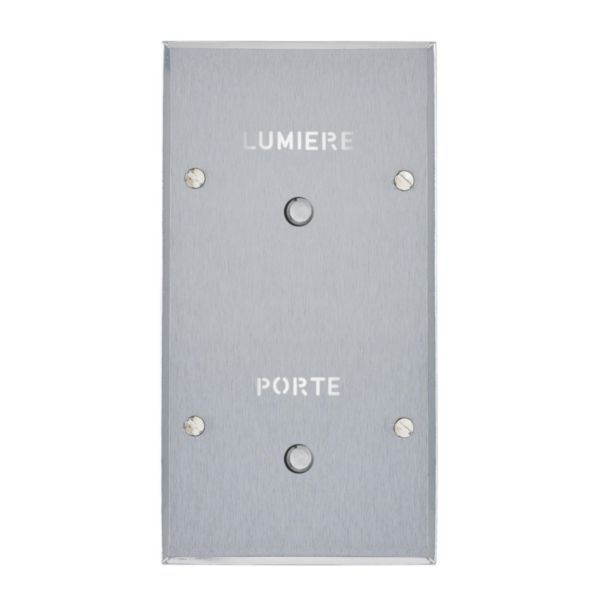 Art d'Arnould universe Memory illuminated push button 2 positions with Door and Light markings - brushed steel image 1