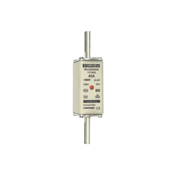 Fuse-link NH1 gG 500VAC 40A live tags Double indicator image 2