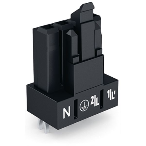 Socket for PCBs straight 4-pole black image 2