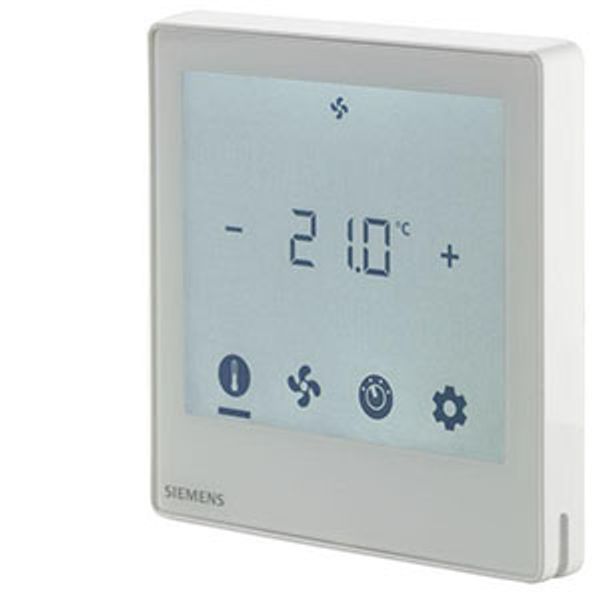 RDF800 - Flush mount touch room thermostat for 2-/4-pipe FCU RDF800 image 1