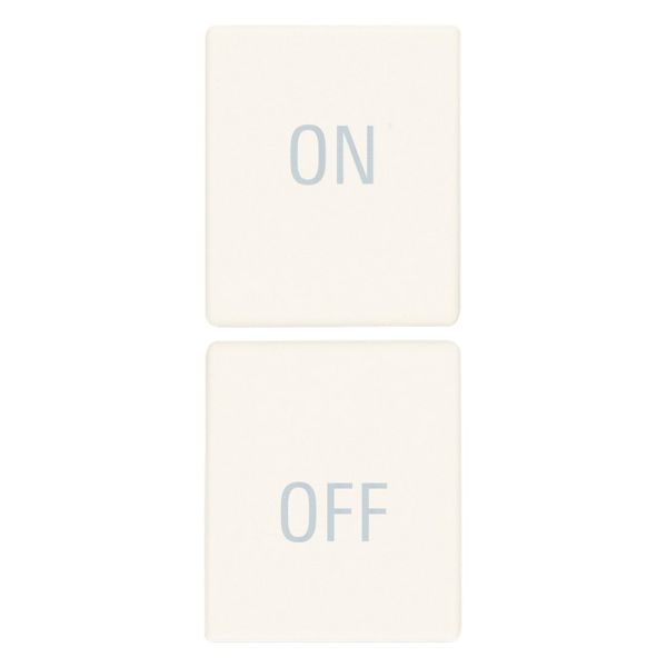 2 half buttons 1M ON/OFF symbols white image 1
