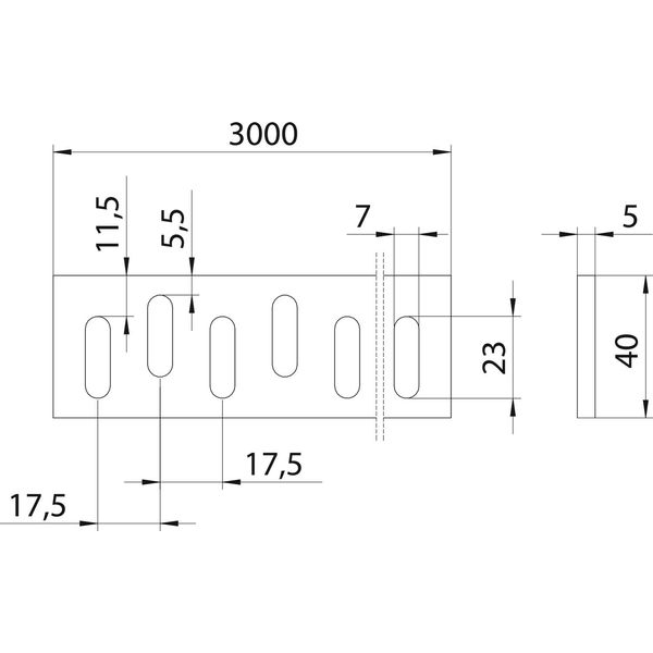 FESP Q 40 5 SG Construction uncpg. profile  40x3000x5 image 2