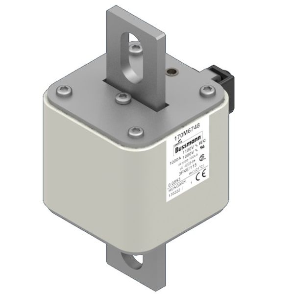 Fuse-link, high speed, 1000 A, AC 1100 V, size 3, 76 x 92 x 159 mm, aR, IEC, UL, single indicator image 3