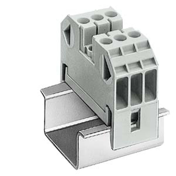 Through-type terminal thermoplastic, screw connection on both sides, terminal... image 1