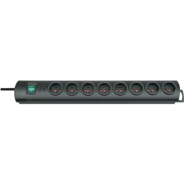 Primera-Line extension socket 8-way black 2m H05VV-F 3G1,5 *FR/BE* image 1