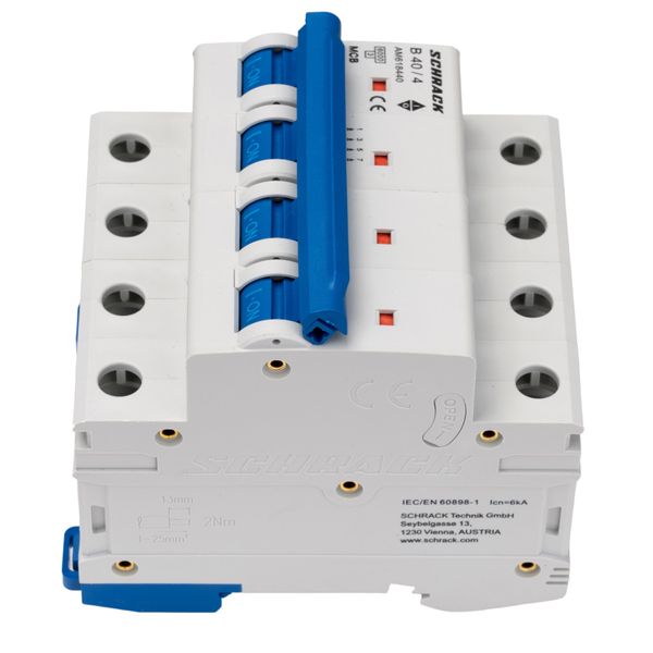 Miniature Circuit Breaker (MCB) AMPARO 6kA, B 40A, 4-pole image 5