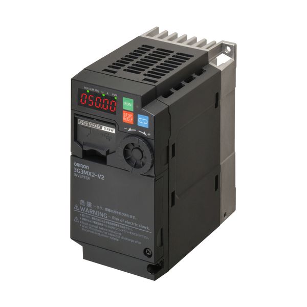 MX2-EV2 inverter drive, 0.1/0.2 kW (ND/LD), 1.0/1.2 A (ND/LD), 200 VAC image 4