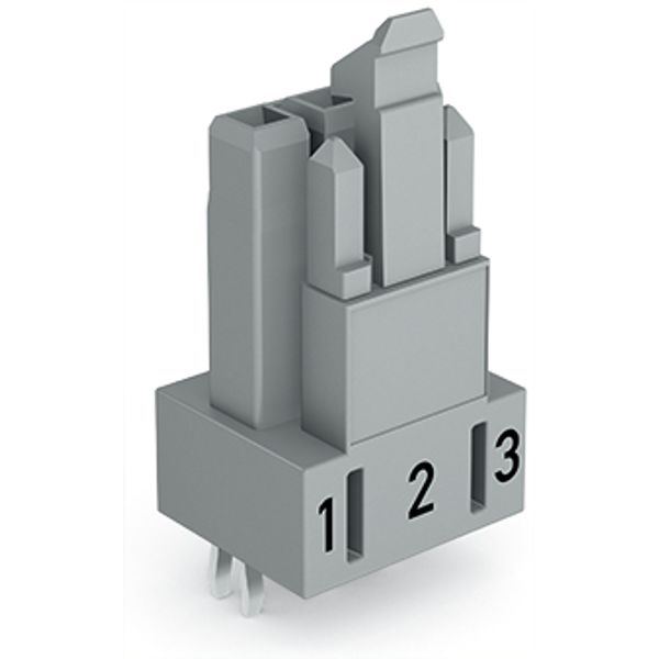 Socket for PCBs straight 3-pole gray image 3