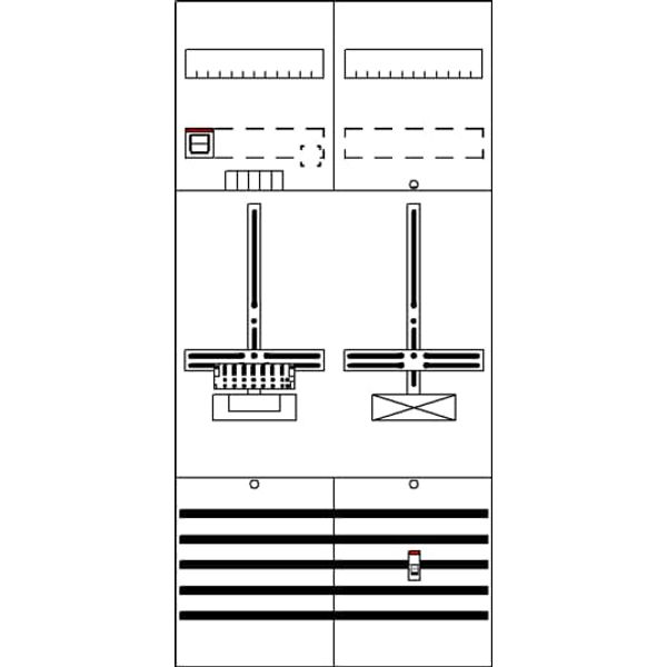 DF27Q1A Meter panel, Field width: 2, Rows: 0, 1050 mm x 500 mm x 160 mm, IP2XC image 25