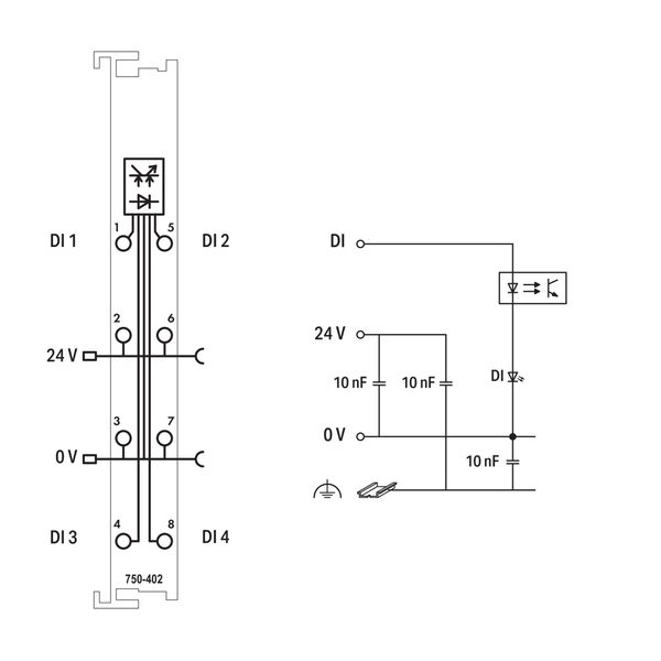 4-channel digital input 24 VDC 3 ms light gray image 5