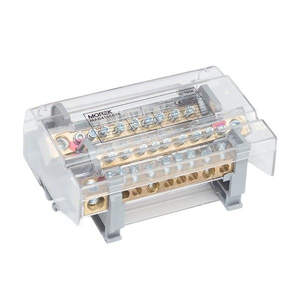 Moblock 4P 160A-9 1x50 + 2x35 + 6x16mm² Distribution block image 1