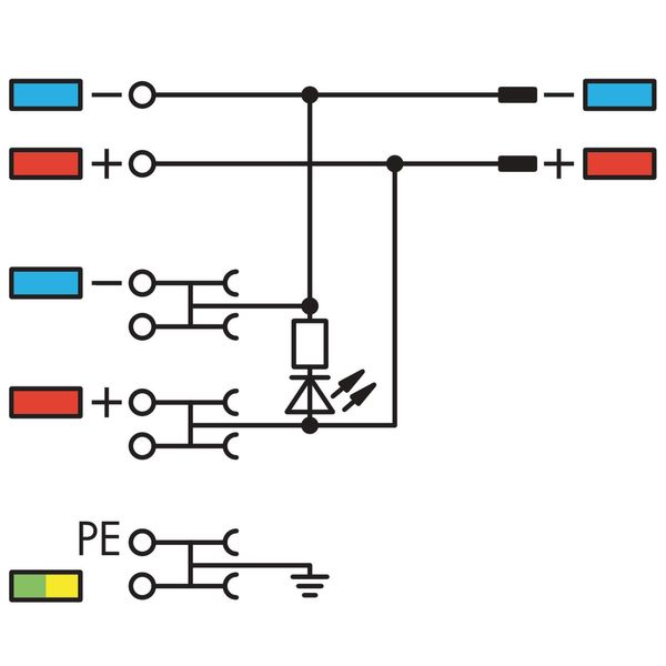 4-conductor sensor supply terminal block LED (green) with ground conta image 4